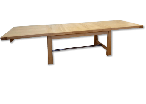 Table à allonges ATELIER - bois de chêne massif Etendue