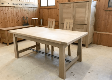 Table  à allonges ATELIER - bois de chêne massif en Situation