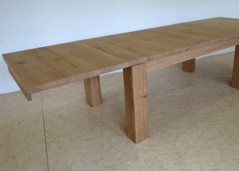 Table à allonges BIGFOOT - bois de chêne massif Etendue