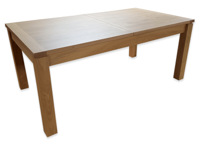 Table à allonges CALI Rectangulaire - bois de chêne massif