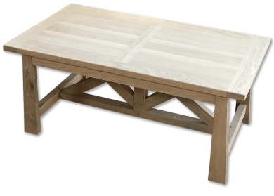 Table  à allonges CHARPENTIER - bois de chêne massif