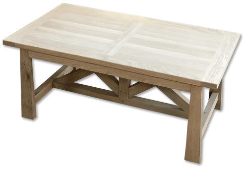 Table à allonges CHARPENTIER - bois de chêne massif
