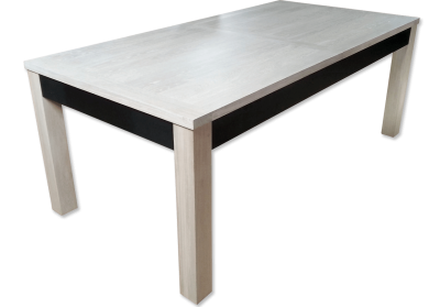 Table à allonges CONTEMPORAINE - bois de chêne massif