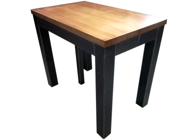 Table console - INDUSTRIEL métal - Extensible allonges - bois de chène massif