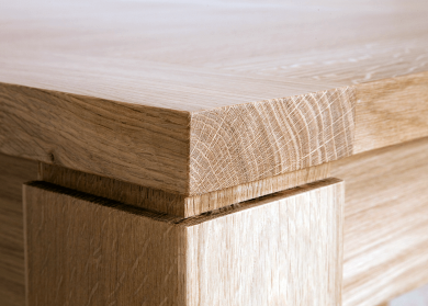 Table fixe CALI NATUREL RECTANGLE- bois de chêne massif Detail