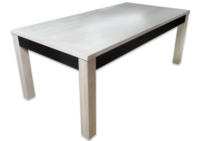 Table fixe CONTEMPORAINE - Métal et bois de chêne massif