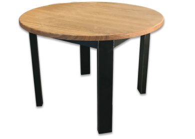 Table fixe LOFT METAL RONDE- bois de chêne massif