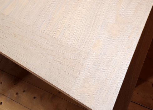 Table fixe MODERNE MANHATTAN - bois de chêne massif Plateau